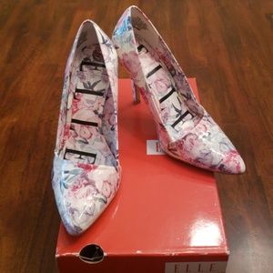 ELLE Flower Print Heels